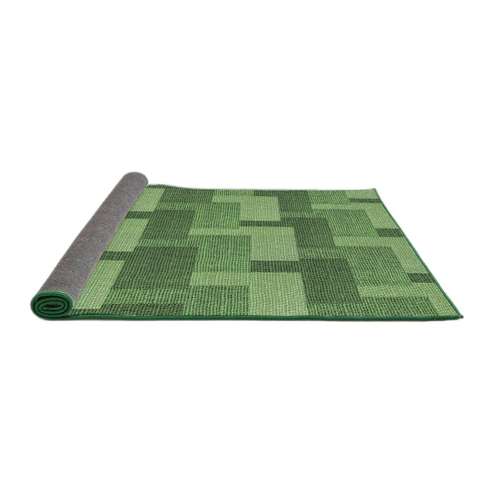 Thickness of Patterned Shamrock Green Novelty Rug, pat1166