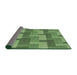 Thickness of Patterned Shamrock Green Novelty Rug, pat1166