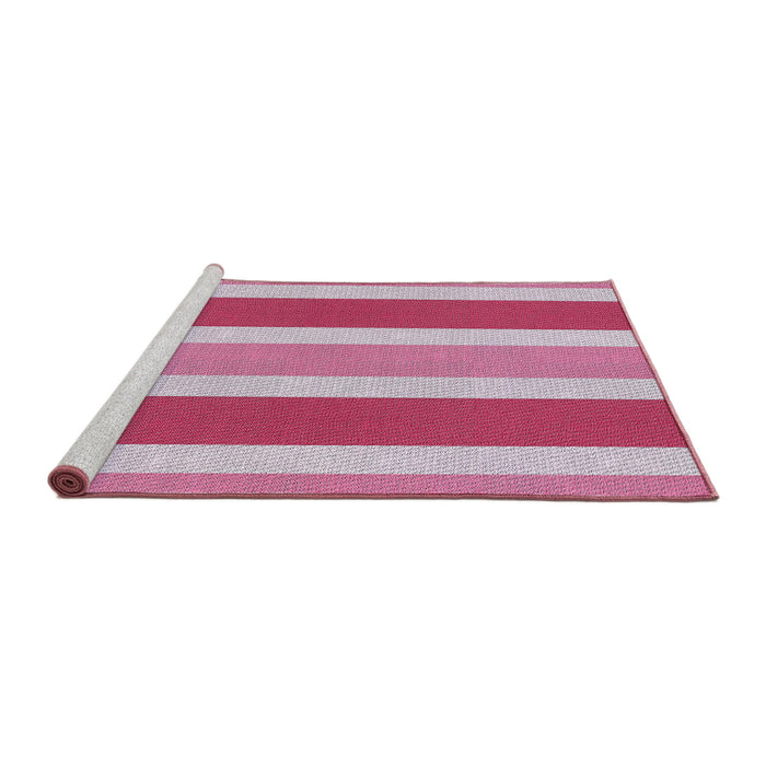 Serging Thickness of Machine Washable Transitional Plum Purple Rug, wshpat1168