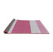 Thickness of Patterned Pink Novelty Rug, pat1169