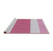 Serging Thickness of Machine Washable Transitional Pink Rug, wshpat1169