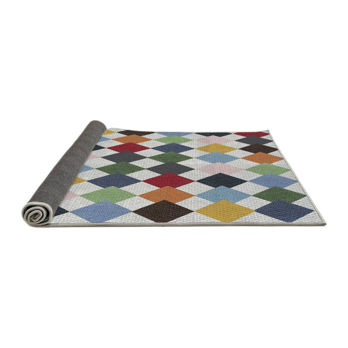 Thickness of Patterned Gray Novelty Rug, pat1170