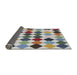 Thickness of Patterned Gray Novelty Rug, pat1170