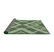 Thickness of Patterned Forest Green Novelty Rug, pat1172