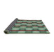 Thickness of Patterned Green Novelty Rug, pat1175