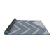 Thickness of Patterned Lavender Blue Novelty Rug, pat1179