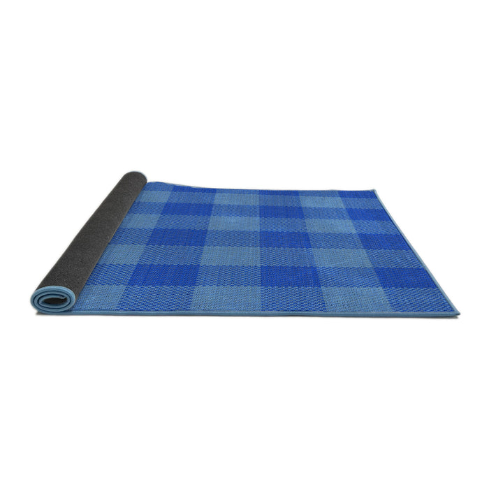 Thickness of Patterned Blue Novelty Rug, pat1183