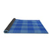 Thickness of Patterned Blue Novelty Rug, pat1183