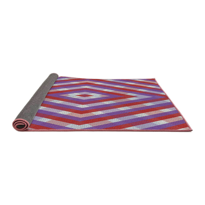Thickness of Patterned Burnt Pink Novelty Rug, pat1186