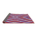 Thickness of Patterned Burnt Pink Novelty Rug, pat1186