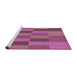 Serging Thickness of Machine Washable Transitional HotPink Rug, wshpat1187