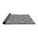 Thickness of Patterned Light Black Novelty Rug, pat119