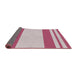 Thickness of Patterned Light Rose Pink Novelty Rug, pat1191