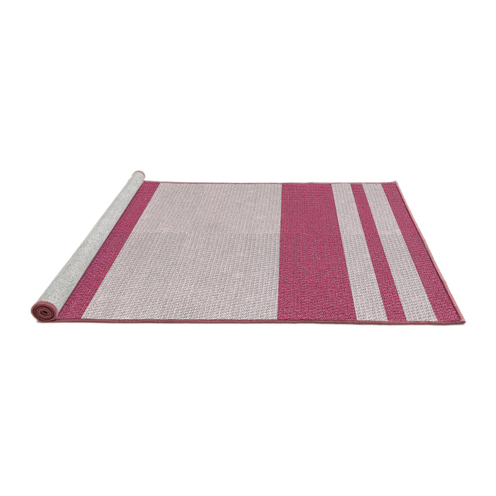 Serging Thickness of Machine Washable Transitional Light Rose Pink Rug, wshpat1191