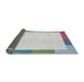 Thickness of Patterned Platinum Gray Novelty Rug, pat1194