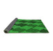 Thickness of Patterned Neon Green Novelty Rug, pat1202