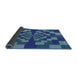 Thickness of Patterned Blue Novelty Rug, pat1205