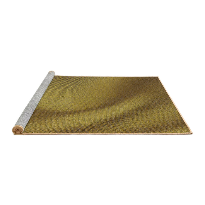 Serging Thickness of Machine Washable Transitional Dark Bronze Brown Rug, wshpat1212