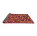 Thickness of Patterned Orange Novelty Rug, pat122