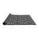 Thickness of Patterned Silver Gray Novelty Rug, pat1221