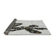 Thickness of Patterned Carbon Gray Novelty Rug, pat1232