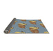 Thickness of Patterned Cloud Gray Novelty Rug, pat1233