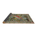 Thickness of Patterned Chocolate Brown Novelty Rug, pat1240