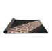 Thickness of Patterned Mid Gray Novelty Rug, pat1244