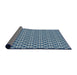 Thickness of Patterned Blue Novelty Rug, pat1249