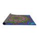 Thickness of Patterned Purple Modern Rug, pat1257