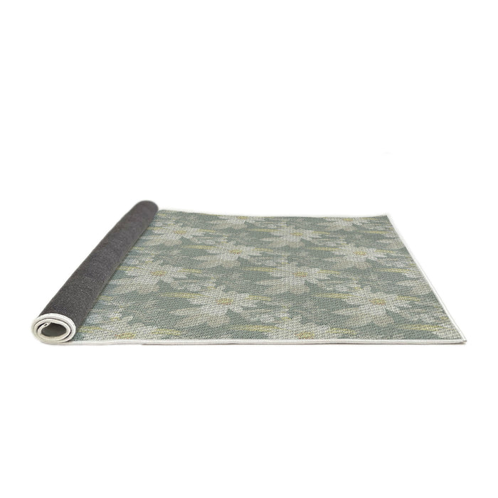 Thickness of Patterned Sage Green Novelty Rug, pat1273