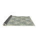 Thickness of Patterned Sage Green Novelty Rug, pat1273