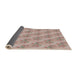 Thickness of Patterned Rust Pink Novelty Rug, pat1279