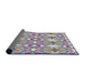 Thickness of Patterned Light Gray Novelty Rug, pat1283