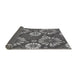 Thickness of Patterned Dark Gray Novelty Rug, pat1285