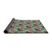 Thickness of Patterned Green Novelty Rug, pat1288