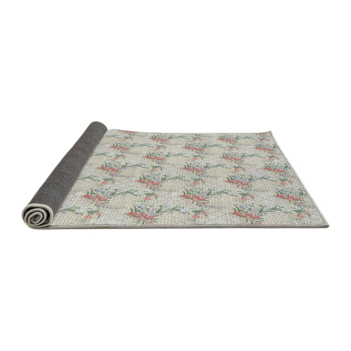 Thickness of Patterned Sage Green Novelty Rug, pat1290