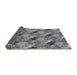 Thickness of Patterned Gray Novelty Rug, pat1293