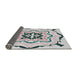 Thickness of Patterned Gray Novelty Rug, pat1296