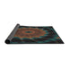 Thickness of Patterned Mid Gray Novelty Rug, pat130