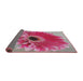 Thickness of Patterned Silver Pink Modern Rug, pat1303