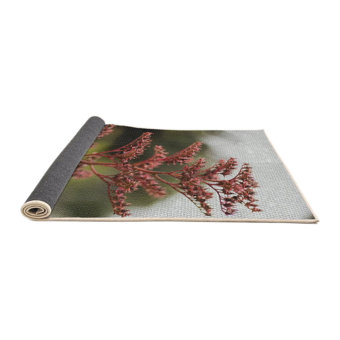 Thickness of Patterned Sand Brown Novelty Rug, pat1304