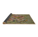 Thickness of Patterned Brownish Green Novelty Rug, pat1307