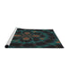 Serging Thickness of Machine Washable Transitional Black Rug, wshpat131