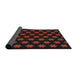 Thickness of Patterned Red Novelty Rug, pat1310