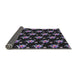 Thickness of Patterned Black Novelty Rug, pat1317