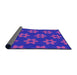 Thickness of Patterned Purple Novelty Rug, pat1318