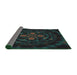 Thickness of Patterned Black Novelty Rug, pat132