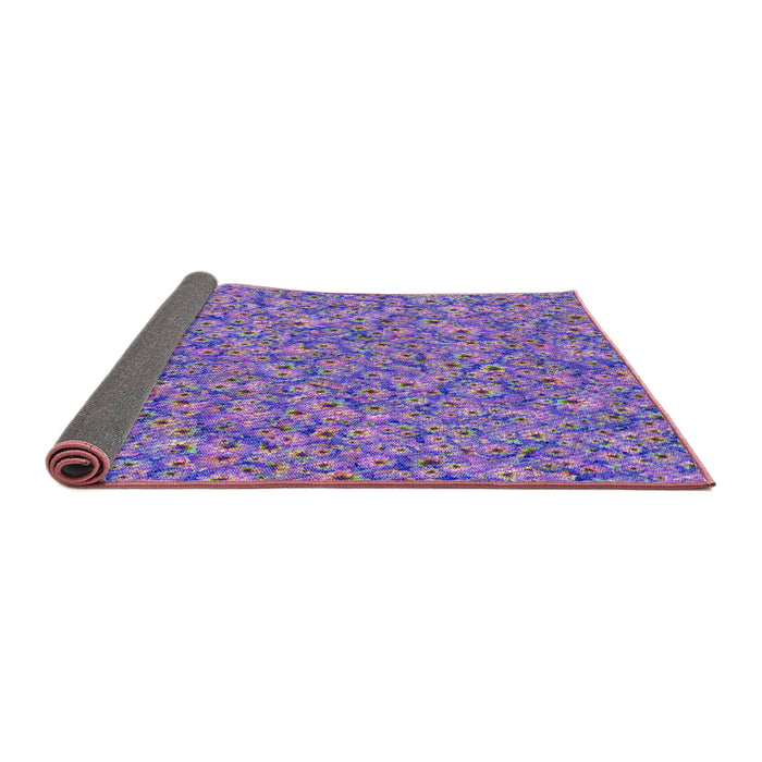 Thickness of Patterned Violet Purple Novelty Rug, pat1326