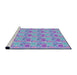 Serging Thickness of Machine Washable Transitional Light Purple Rug, wshpat1329